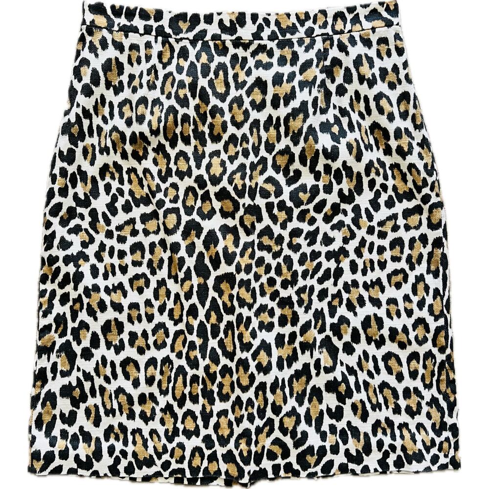 L.K. Bennett Cheetah Print Pencil Skirt US 10 Pencil Animal UK Euro Designer